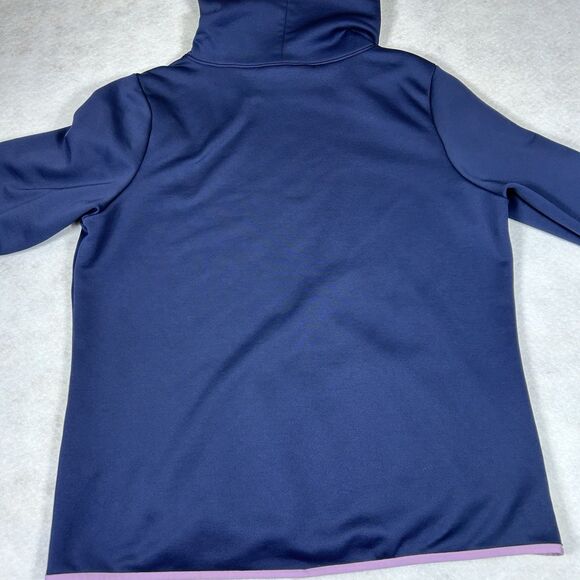 Under Armour Storm Cold Gear Pullover Sweatshirt XL Fleece Funnel Neck Navy Blue - Picture 12 of 15